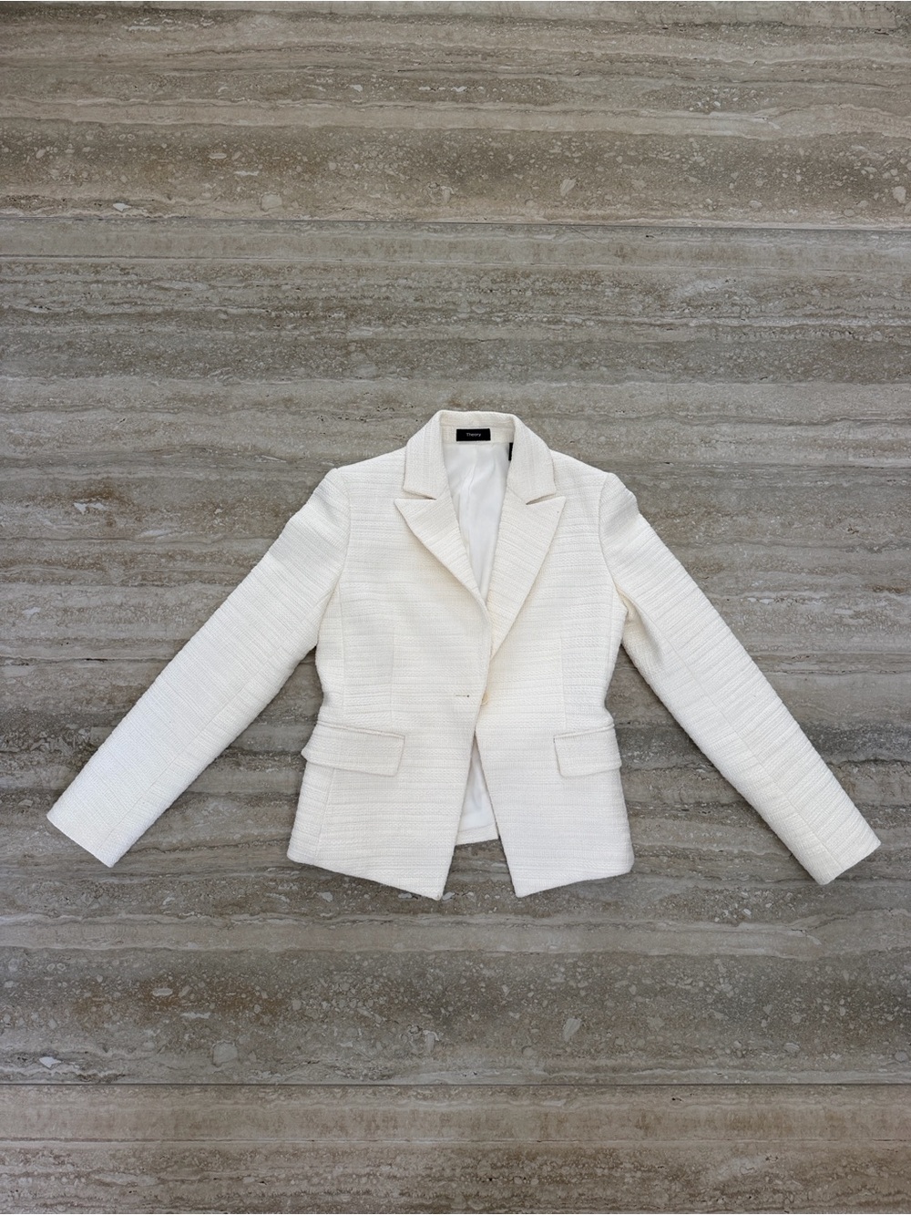 Theory Cream Textured Women's Blazer